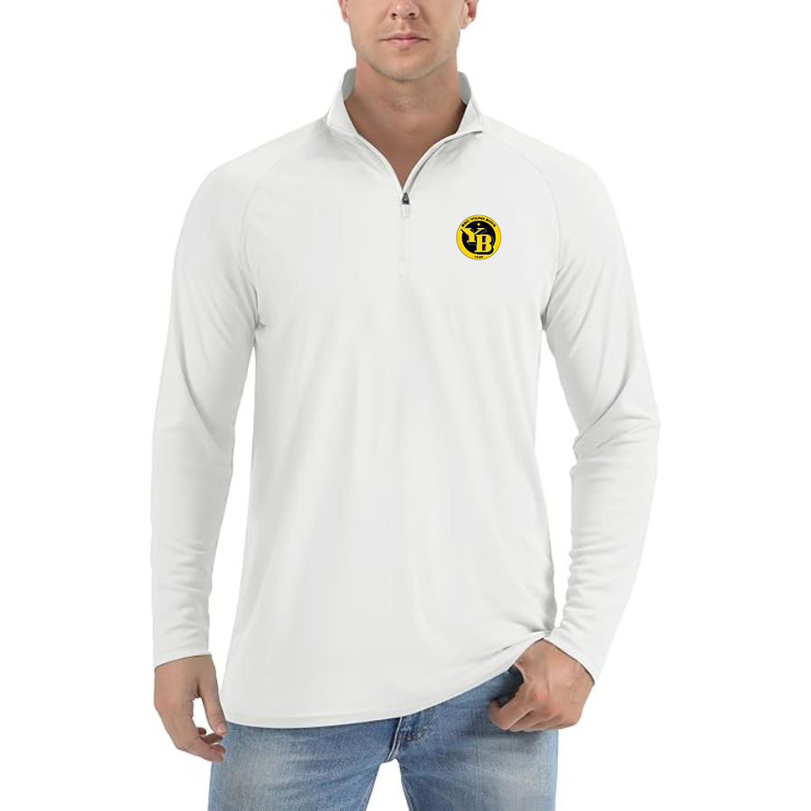 Men's  Young Boys Soccer  Lightweight Quarter-Zip Athletic Shirt Long Sleeve Performance